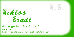 miklos bradl business card